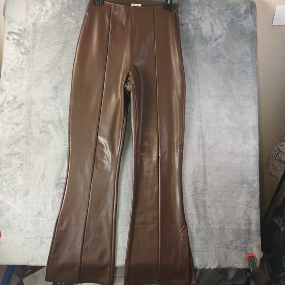 Abercrombie & Fitch Pants - Abercrombie & Fitch S curve love brown vegan leather boho vintage hippie pants